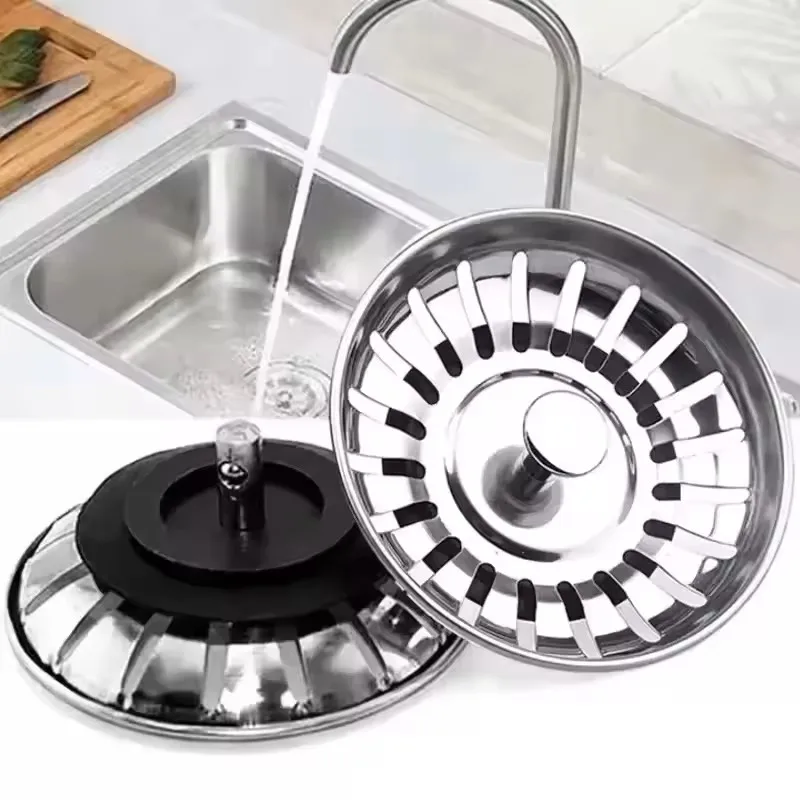 Commercial Kitchen Bin - Saringan Wastafel Baja Tahan Karat, Keranjang