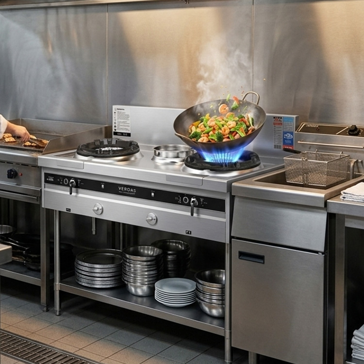 Range Commercial Kitchen - Peralatan Dapur Restoran, Kompor Gas Baja