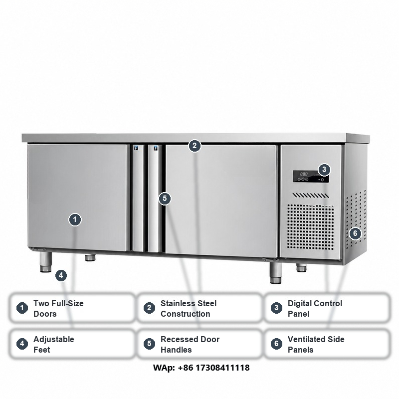 Lemari Pendingin dengan Meja K - Commercial Kitchen Worktops ulasan dan harga