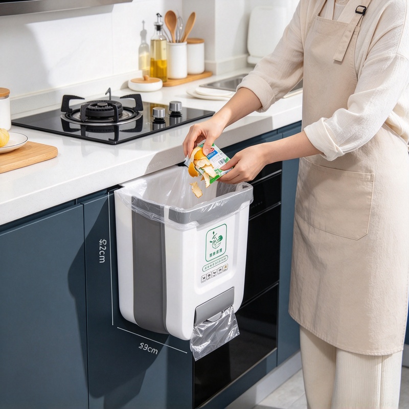 Tempat Sampah Lipat 10L yang D - Commercial Kitchen Bin ulasan dan harga